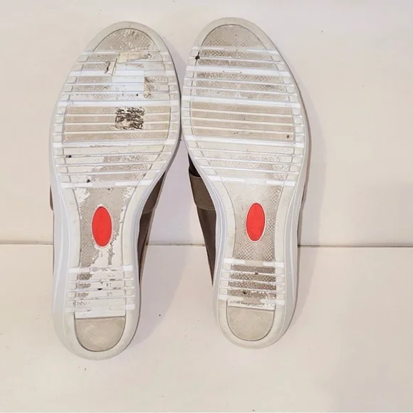 Anne Klein AK Sport Bronze Metallic Slip On Wedge Slides Mules - Picture 14 of 16